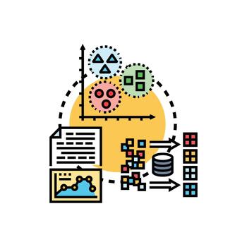 Labeled dataset concept machine learning multistyle algorithm vector