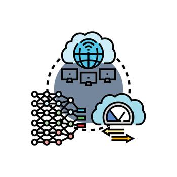 Global application modern layer network connecting data processing vector