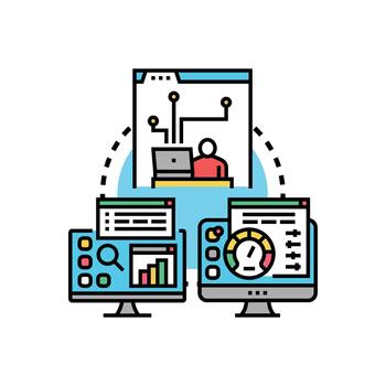 software desarrollo estilos proceso programación operando sistema concepto vector