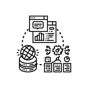 contenido ejecución limpiar mapa planificación digital estrategia proceso vector