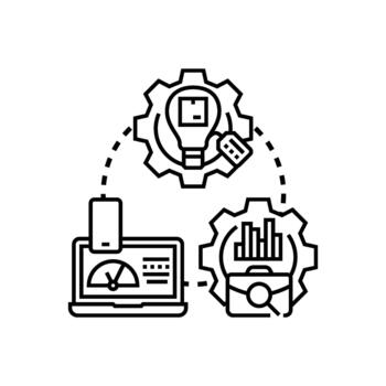 Developer workstation creating optimizing software edition projects vector