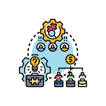 Skill gap concept problem solving solution variants vector
