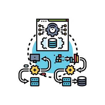 datos infraestructura moderno administración optimizando almacenamiento Procesando vector