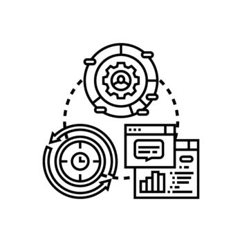 racionalización flujo de trabajo segmento negocio proceso mejoramiento conjunto de estilos vector