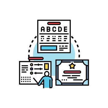 Counting competency assessing learning skill development vector