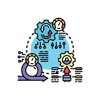 carga de trabajo mejoramiento proceso mejorando eficiencia y productividad vector