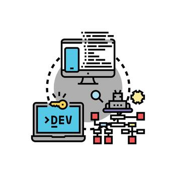 Debugging mix mindset. process development using programming tools vector