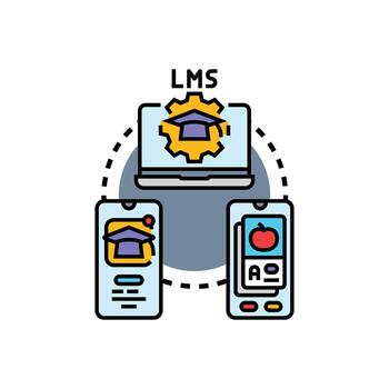 personalizado mi aprendizaje plataforma lms desarrollo concepto vector