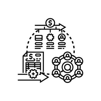 enviar Procesando pasos para negocio datos análisis flujo de trabajo vector
