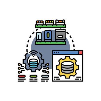 Computing system elements developing future technology systems vector