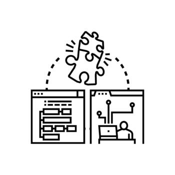 Programming patterns concept for software development styleset solution vector