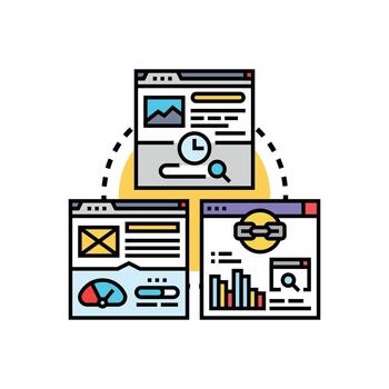 sitio web visitante conversión Velocidad proceso analizando datos vector
