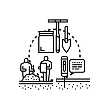 Soil consistency limits testing process engineering vector
