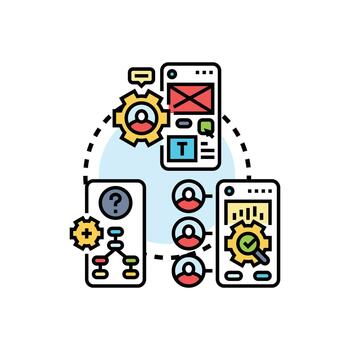 User interface design multipack development process vector