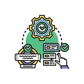 calidad seguro código revisión proceso para software desarrollo formas vector