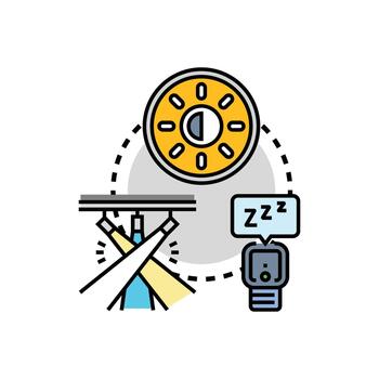 conjunto de estilos noche modo Estandarización optimizando digital dispositivo uso vector