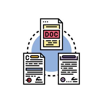 Electronic document signing process with multiple fields multistyle vector