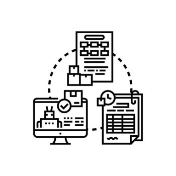 Optimizing order quantity pack management logistics process vector