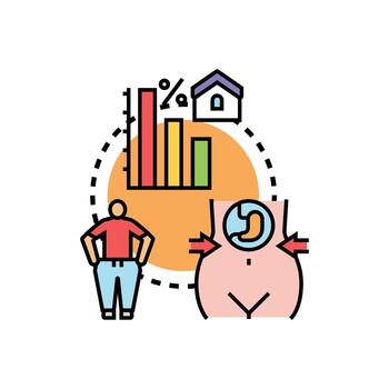 formas incremental peso disminución concepto para cuerpo salud vector