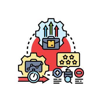 continuo mejora proceso optimizando negocio variantes actuación concepto vector