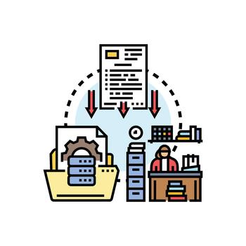 Notarization process managing documents and validation vector