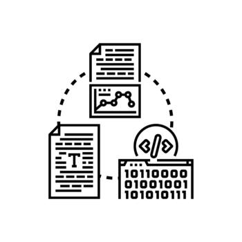 Developing software using programming language variations tools concept vector