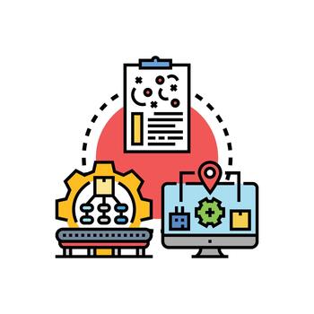 mira programación proyecto planificación software desarrollo flujo de trabajo vector
