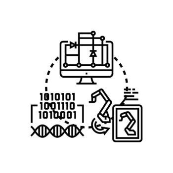 tecnología binario modelo variantes programación Ingenieria concepto vector