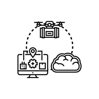 Model building deployment with cloud computing multipack technology vector