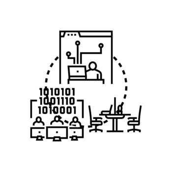 programadores desarrollando diversidad software soluciones en un creativo espacio de trabajo vector