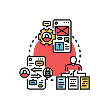 Human centered design developing user variants experience interface vector