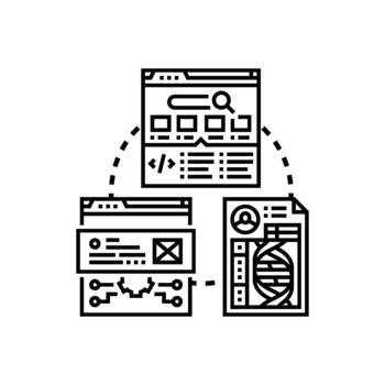 documento base de datos motor mínimo Procesando datos para web solicitud vector