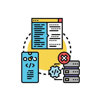 desarrollador depuración validando código informática proceso mezcla vector