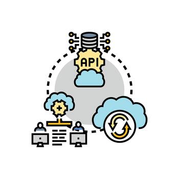 nube establecido saas integración centrar paquete múltiple desarrollando red vector