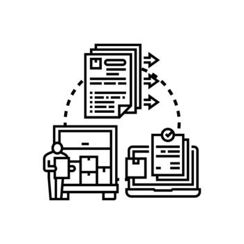 Reducing purchasing series errors optimizing procurement process vector