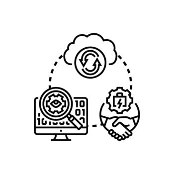 Collaborative open source ecosystem styles developing community project vector
