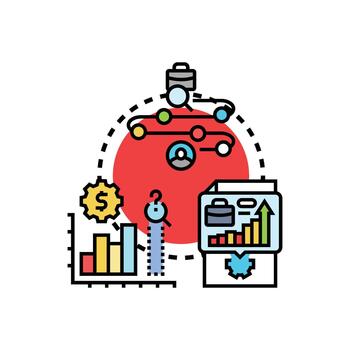 Mapping forms upcoming performance strategy development process vector
