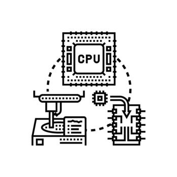tecnología hardware conectado herramientas Procesando variantes datos vector