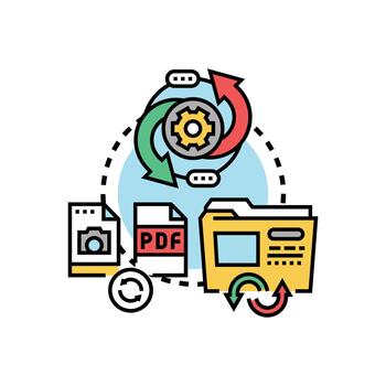 documento conversión ciclo para digital datos Procesando mínimo vector