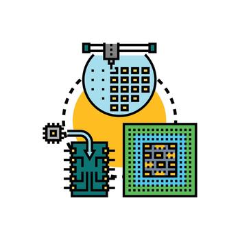 Computer chip manufacturing process variations and electronic components assembling vector
