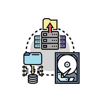 relacional base de datos variaciones servidor Procesando datos almacenamiento concepto vector