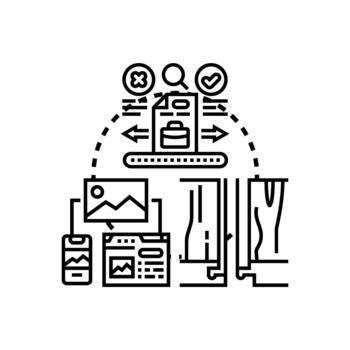 variations Modular pixel segmentation data processing illustration vector
