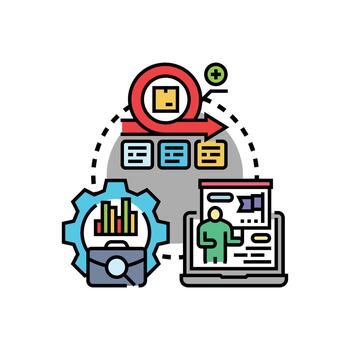 Development multipack methodologies concept project management process vector