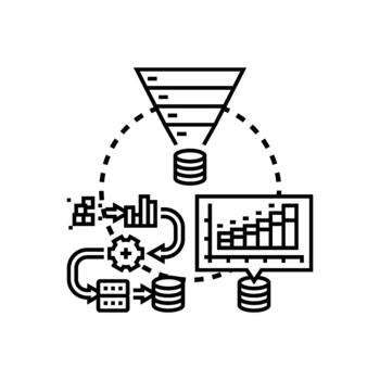 vinculado datos corriente conjunto Procesando análisis concepto vector