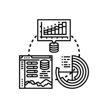 Data set visualization process analyzing database statistics vector