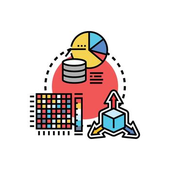 agrandar formas visualización datos grande análisis concepto vector