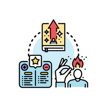 Creative self expression process modern developing ideas vector