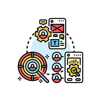 User centric design process optimizing digital forms experience vector