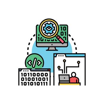 edition Open source programming framework concept development vector
