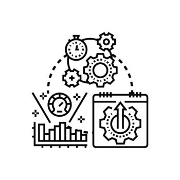 flujo de trabajo mejoramiento. hallazgo proceso retrasos concepto vector
